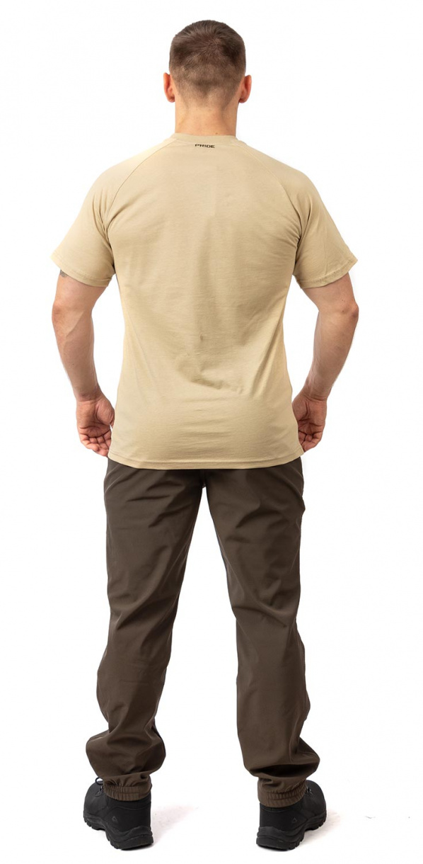 Футболка PRIDE Taiga king (Тайга кинг)(хлопок, бежевый) PRTS-06BG