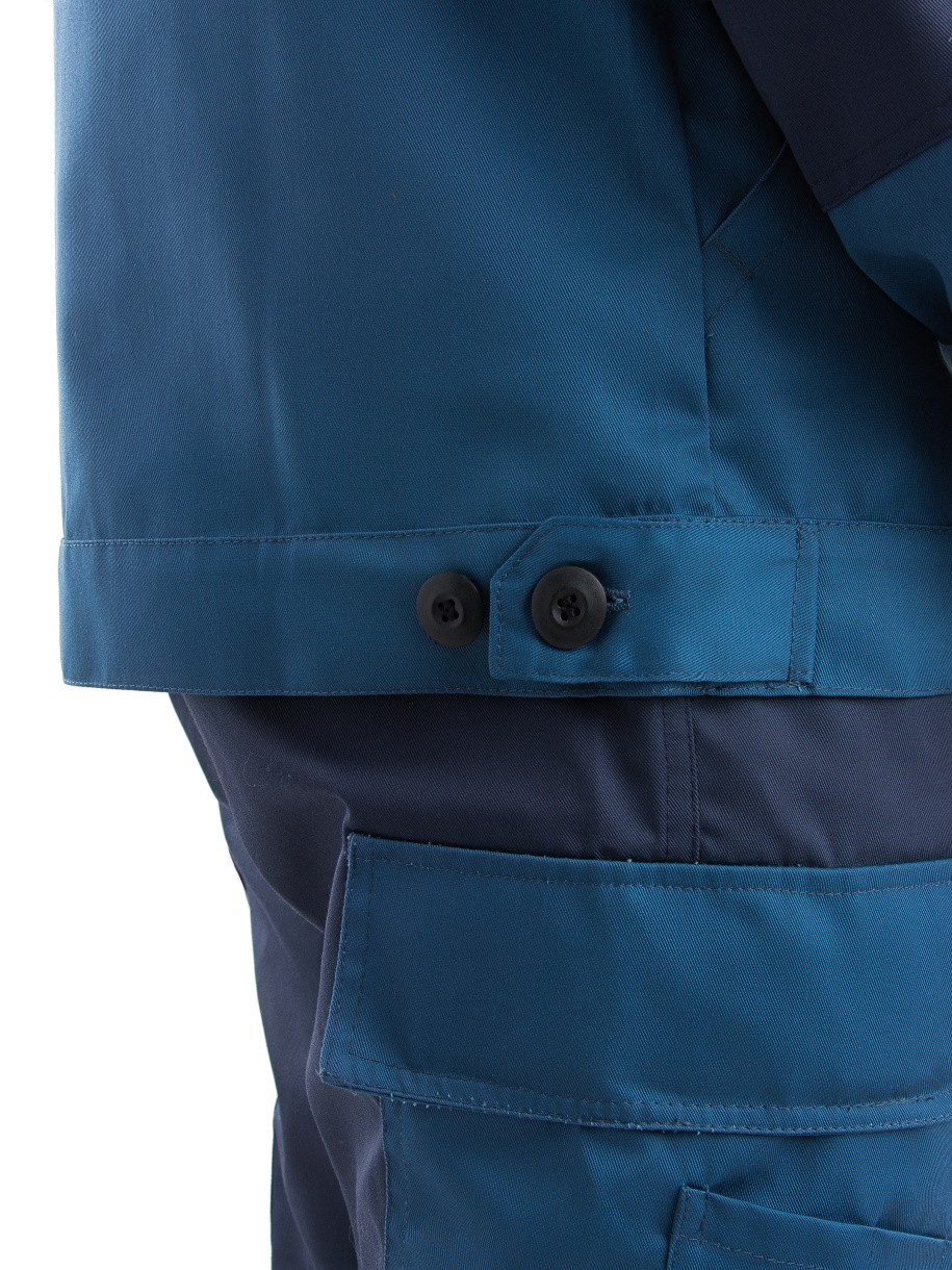 Алькор костюм летний с полукомбинезоном NEW ENERGY (смесовая, синий/т.синий)