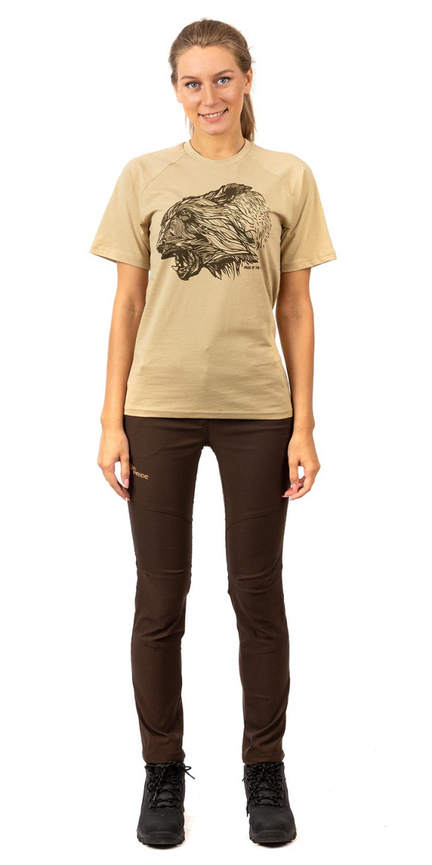 Футболка PRIDE Taiga king (Тайга кинг)(хлопок, бежевый) PRTS-06BG