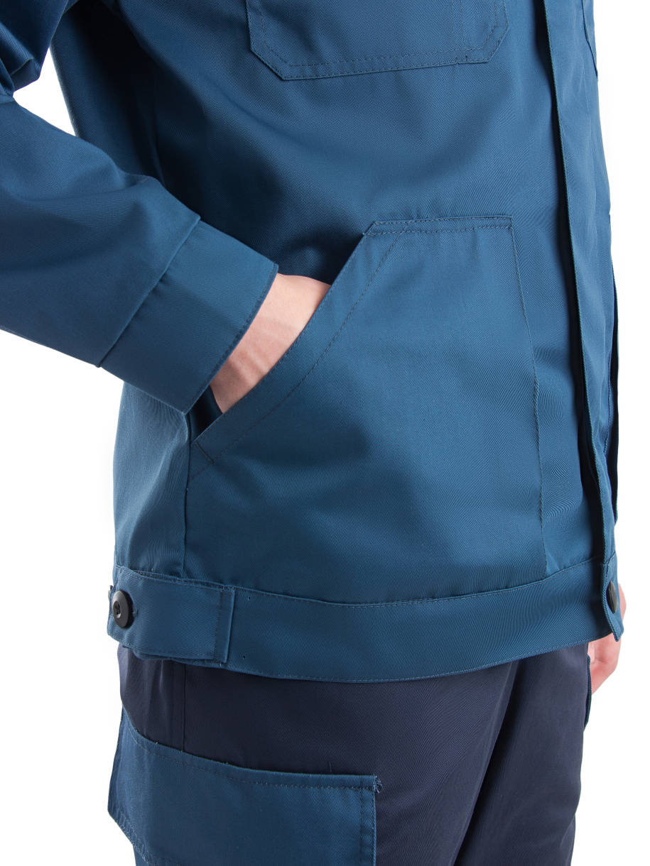 Алькор костюм летний с полукомбинезоном NEW ENERGY (смесовая, синий/т.синий)