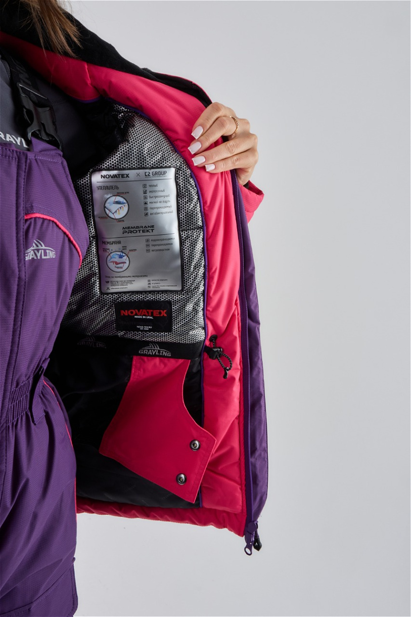 Камчатка МАГМА женский костюм для рыбалки GRAYLING зимний, фуксия